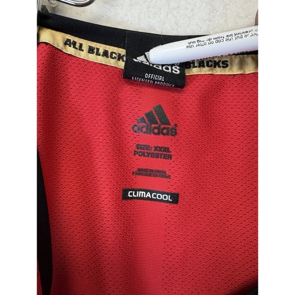 Adidas All Blacks Training Jersey New Zealand Rugby Red Climacool Mens 3XL - Picture 8 of 13